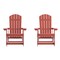 Flash Furniture White Poly Resin Adirondack Rocking Chairs, 2PK JJ-C14705-RED-2-GG - alternate 4
